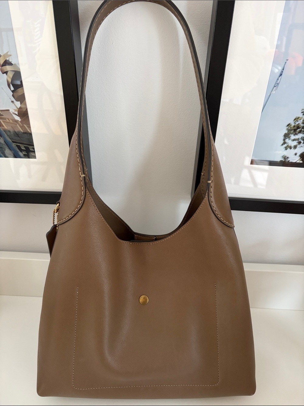 Coach Brooklyn Shoulder Bag 28 brass/dark stone - Picture 4 of 6